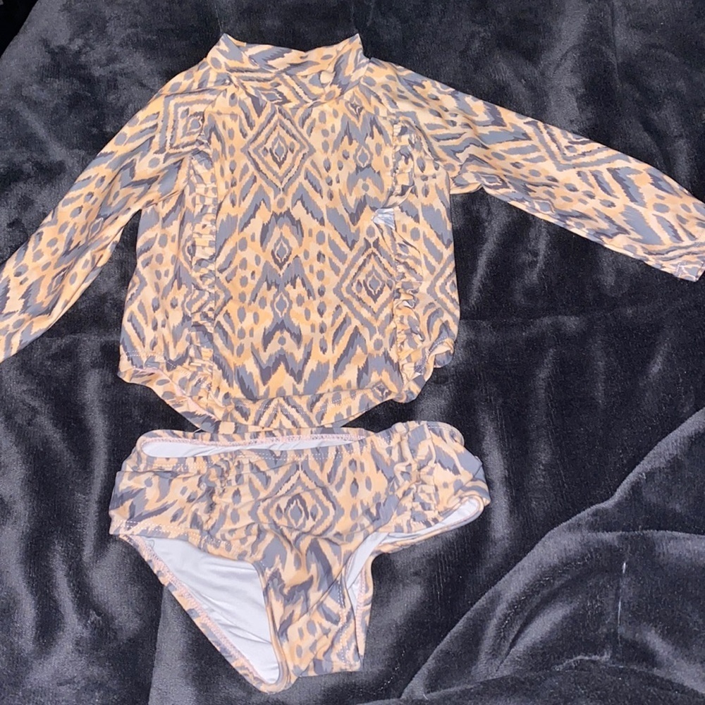Jessica Simpson long sleeve rash guard swim suit